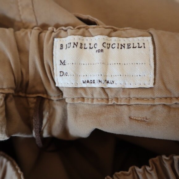 Brunello Cucinelli Pants Monili Cuff Tan Relaxed Style Size 8 New Tag $1595 - Picture 8 of 9